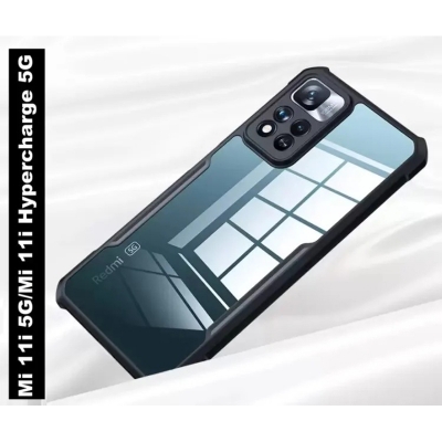 Picture of for Xiaomi 11i, Mi 11i, Redmi 11i - Xiaomi 11i Hypercharge 5G (Black, Transparent) - Sleek Phone Cover for Xiaomi Series