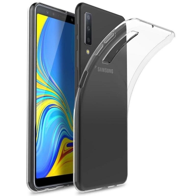 Picture of SAMSUNG GALAXY A7 2018 ( A7 / A750 2018) Premium Silicone TPU Ultra-Thin Transparent Flexible Protective Mobile Phone Back Cover