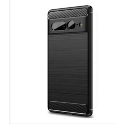 Picture of GOOGLE PIXEL 7 LUXURY BRUSHED SHOCKPROOF FLEXIBLE SILICONE TPU BACK CASE CARBON FIBER
