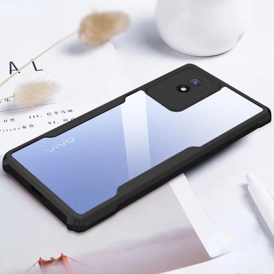 Picture of Highlighting cutting-edge - For Vivo Y02 Edge-Reinforced Shockproof Cushion Back Clear Hybrid Transparent Hard Cover Casing - Durable Choice