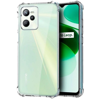 Picture of For Realme C35 / Realme Narzo 50A Prime Silicone Case Crystal Clear Soft TPU Ultra-Thin Transparent Flexible Protective Mobile Phone Back Cover