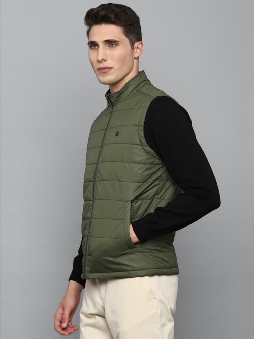 Picture of Pantoneclo Premium Quality Multicolor Men's Padding Sleeveless Jacket - Ochre / Silver Blue / Four Leaf Clover