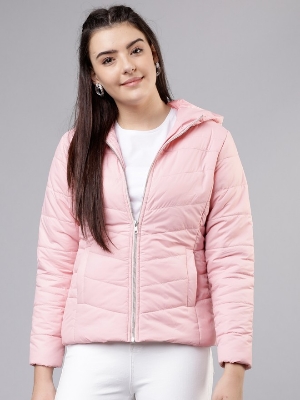Picture of Pantoneclo Premium Quality Women's Padding Hoodie Jacket - Pink Color