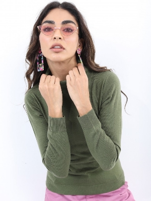 Picture of Pantoneclo Premium Quality Women's Multicolor High Neck Sweater