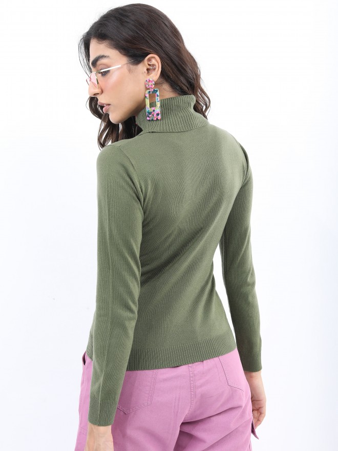 Picture of Pantoneclo Premium Quality Women's Multicolor High Neck Sweater