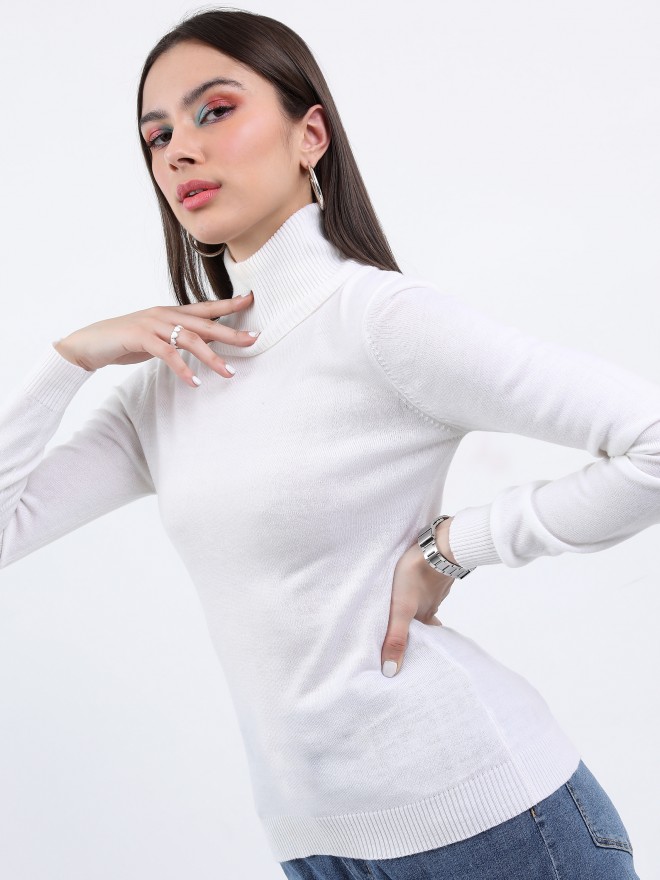 Picture of Pantoneclo Premium Quality Ladies Multicolor High Neck Sweater / Cardigan / Jumper