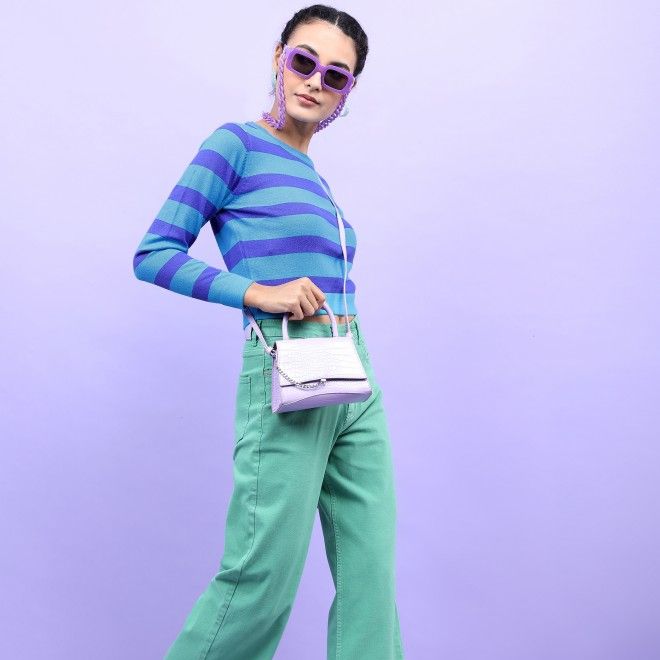 Picture of Pantoneclo Premium Women's / Girl's Round Neck Stripe Sweater / Cardigan / Pullover