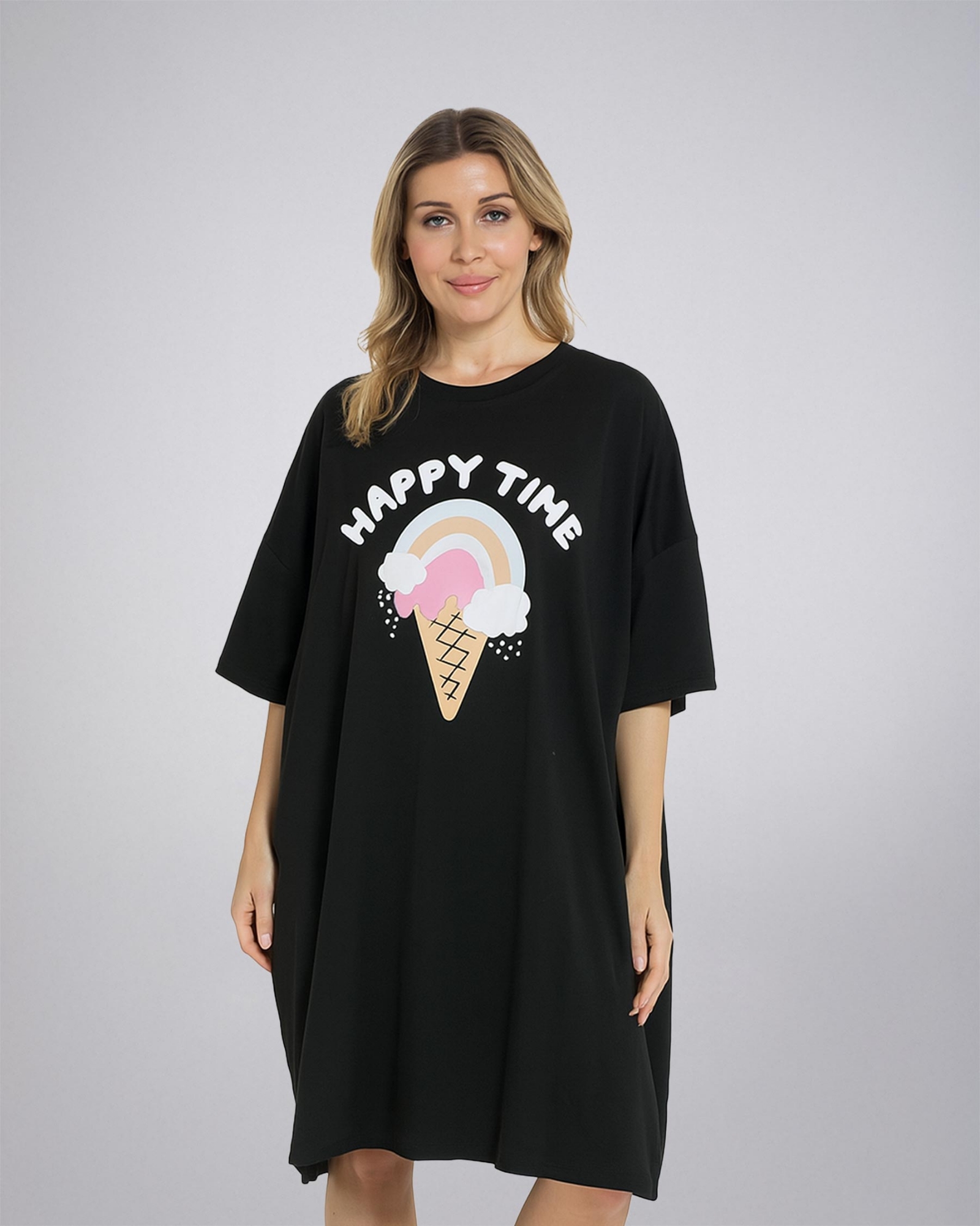 Picture of Leafletic Ladies Premium Sleepwear Oversize T-Shirt - Casual Cotton Nightwear