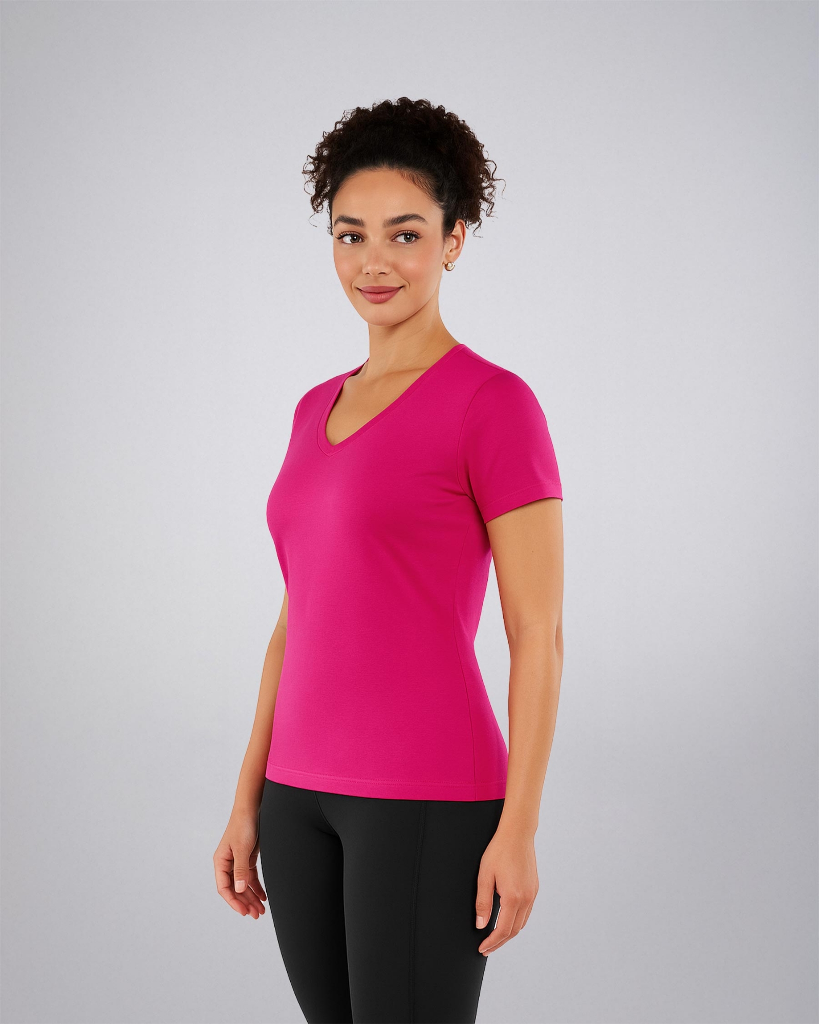Picture of Leafletic Ladies Soft Comfortable V-Neck Cotton T- Shirt