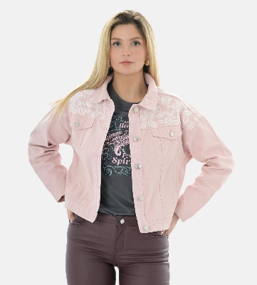 Picture of Leafletic Ladies Embroidered Twill Jacket