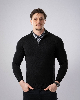 Picture of Pantoneclo Men’s Premium Mock Collar Knit Shirt Sweater – Stylish Winter Wear for Smart Casual Look
