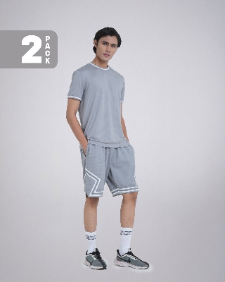 Picture of Pantoneclo Men’s Fitness Combo | Breathable T-Shirt and Shorts for Gym Training Set | Workout and Activewear Set | Lightweight Gym T-Shirt & Shorts Sportswear Combo