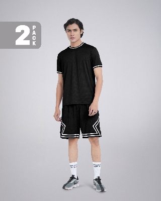 Picture of Pantoneclo Men’s Fitness Combo | Breathable T-Shirt and Shorts for Gym Training Set | Workout and Activewear Set | Lightweight Gym T-Shirt & Shorts Sportswear Combo