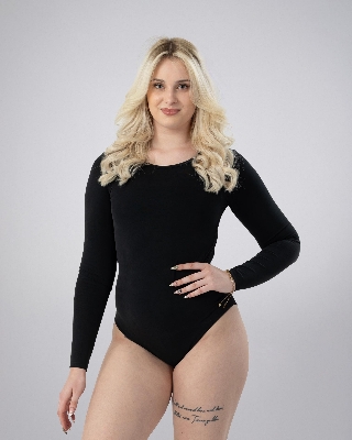 Picture of Leafletic Premium Women’s Bodysuit – Long Sleeve, Soft Stretch Fabric | Slim Fit One-Piece for Casual, Office or Layering | Lightweight, Breathable & Comfortable Daily Wear Bodysuit | Stylish Basic Top