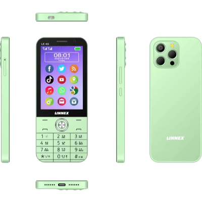 Picture of Linnex LX 4G Plus Dual SIM Feature Phone with 3GB RAM 32GB ROM, Video call, 5MP Rear Camera, WhatsApp, Youtube, Instagram, 3300 mAh Big Battery, Giant Torch, Multicolor (Best Price)