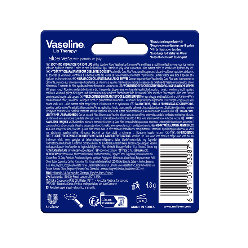 Picture of VASELINE LIP THRPY ALOE EU 4.8G