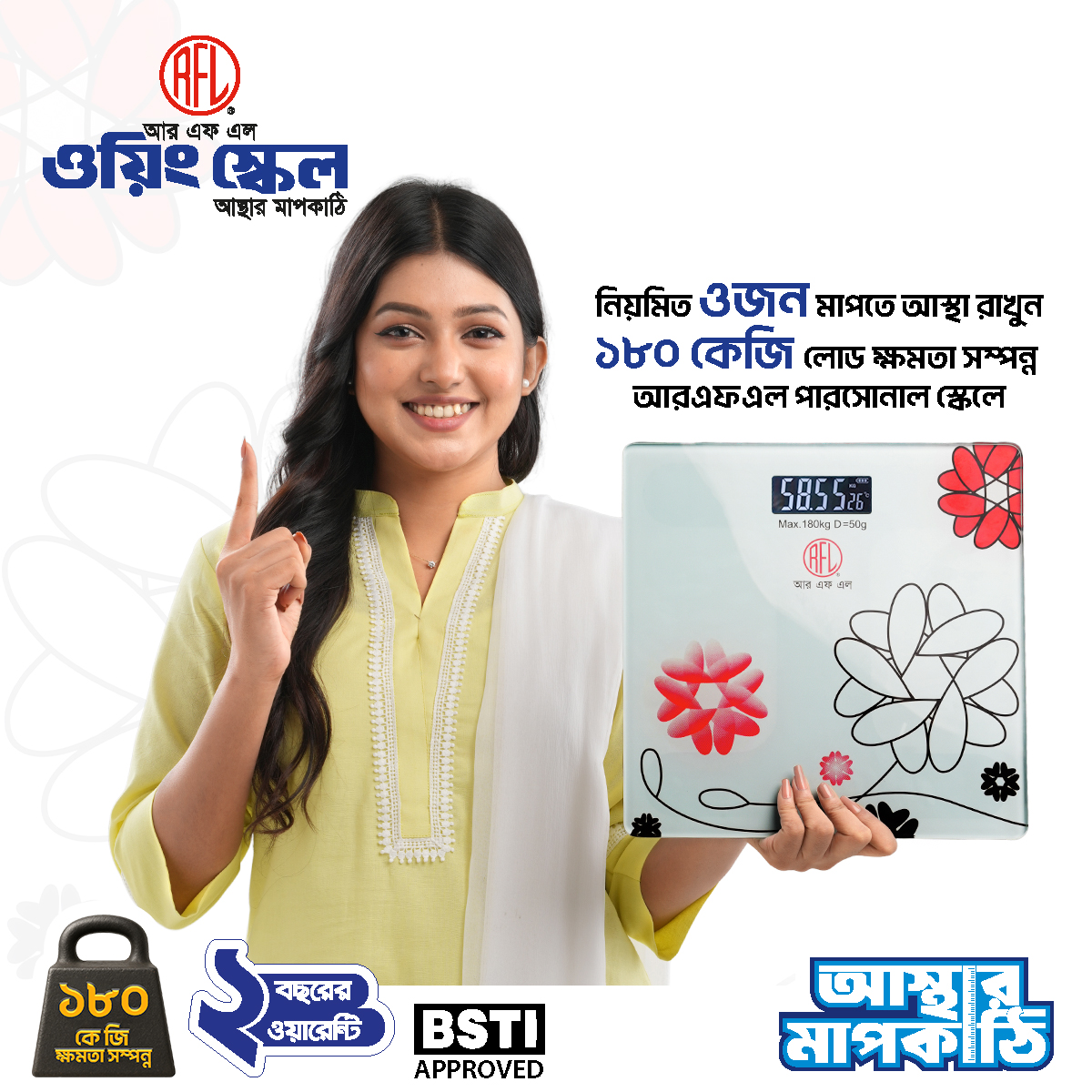 Picture of RFL Weighing Scale Personal Ss T.gls Lighting Display