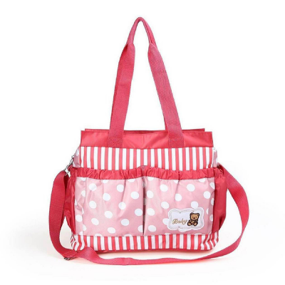 Picture of High-Quality Baby Bag | Foreign Bear Embroidered Mommy Bag Polka Dot New Mother and Baby Bag Waterproof Bag