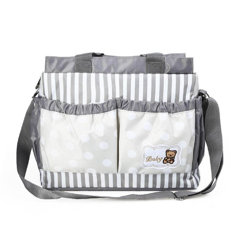 Picture of High-Quality Baby Bag | Foreign Bear Embroidered Mommy Bag Polka Dot New Mother and Baby Bag Waterproof Bag