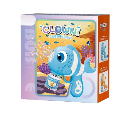 Picture of Clown Fish Electric Bubble Gun Toy Summer Outdoor Plastic Bubble Water Machine