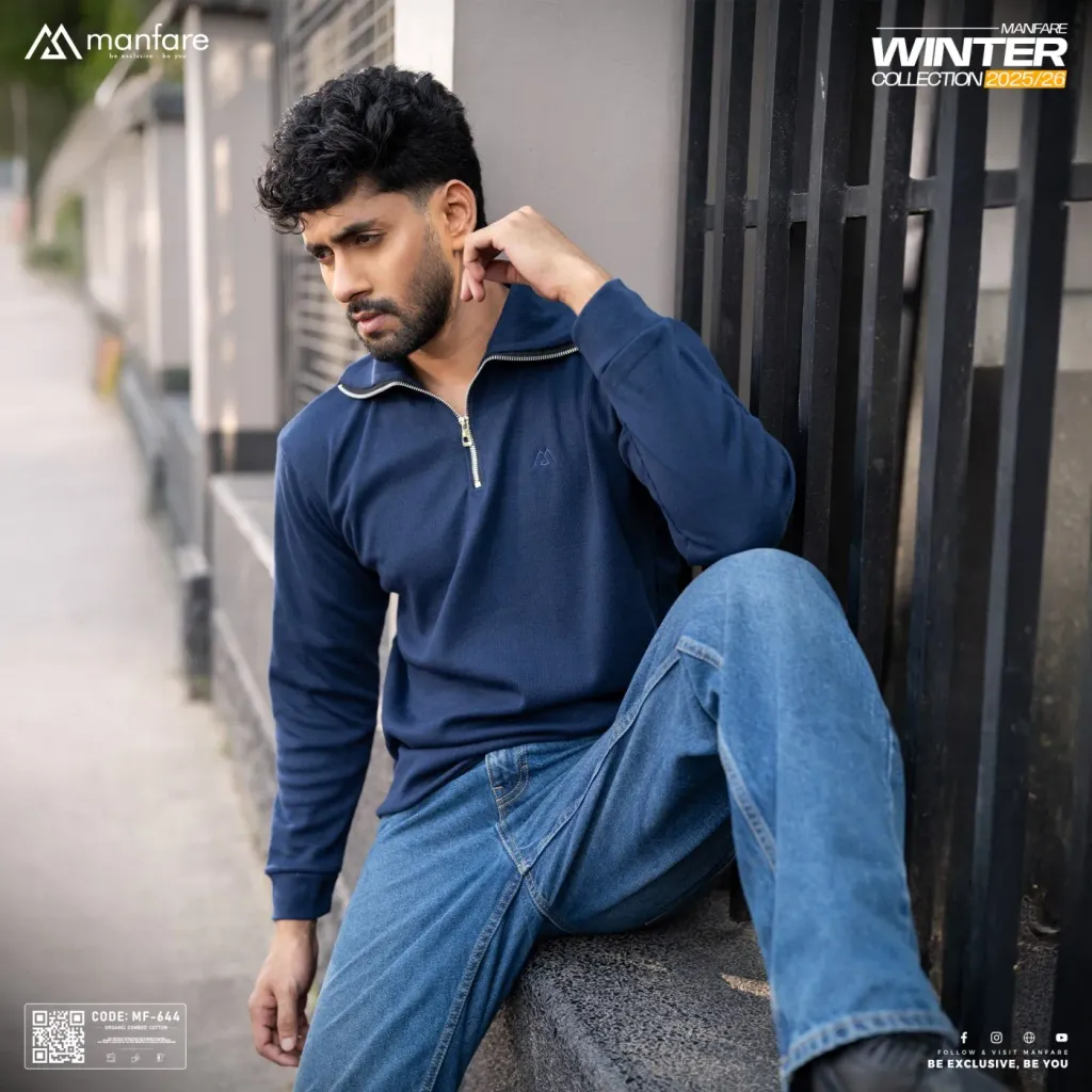 Picture of Half Zipper Old Money Sweater | Premium Rib Fabrics | MF-644