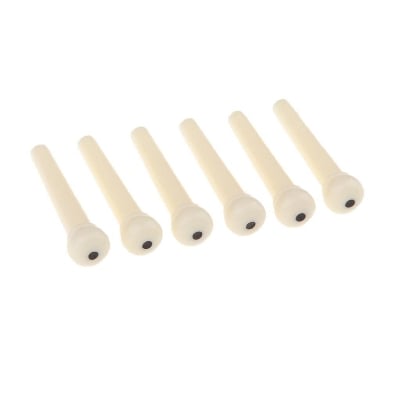 Picture of 6 Pcs Bridge Pins For Acoustic Guitar - White and black
