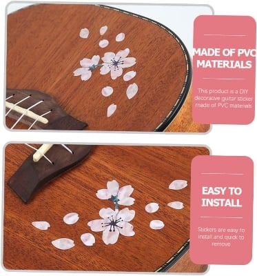 Picture of Guitar Fingerboard Sticker Shell Inlaid Fingerboard Applique Curved Sticker Decorative Guard Board Sticker - guitar accessories
