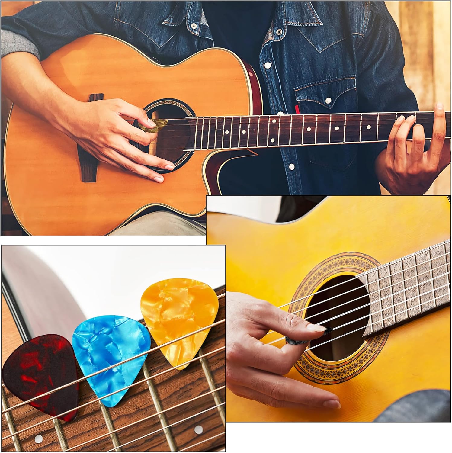 Picture of Smooth ABS Guitar Picks Plectrum with Box