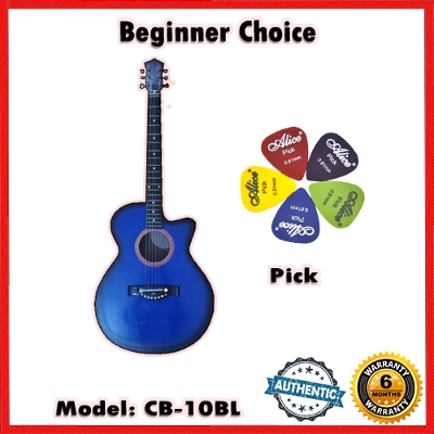 Picture of 2024 Best Beginner choice Premium Acoustic Guitar + Picks - Blue