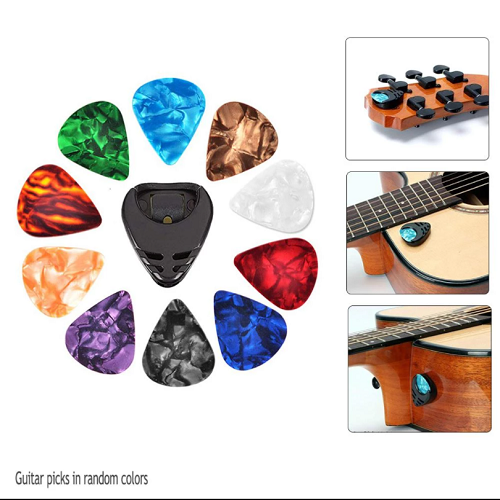 Picture of DARK DK-300B Semi Electric Guitar Basswood 6 Strings Folk Acoustic Guitar with Bag Picks