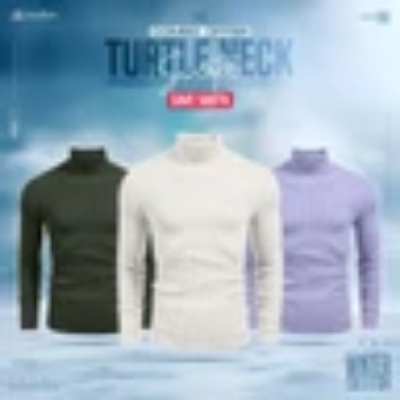 Picture of Turtle Neck Premium Rib Fabrics Sweater For Men I MF-629-C | 3 Pcs Combo Offer I Save 580tk