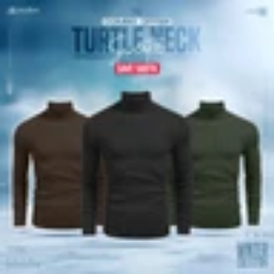 Picture of Turtle Neck Premium Rib Fabrics Sweater For Men I MF-627-C | 3 Pcs Combo Offer I Save 580tk