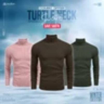 Picture of Turtle Neck Premium Rib Fabrics Sweater For Men I MF-625-C | 3 Pcs Combo Offer I Save 580tk