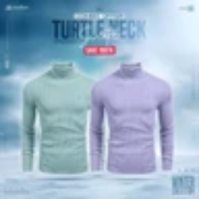Picture of Turtle Neck Premium Rib Fabrics Sweater For Men I MF-622 | 2 Pcs Combo Offer I Save 190tk