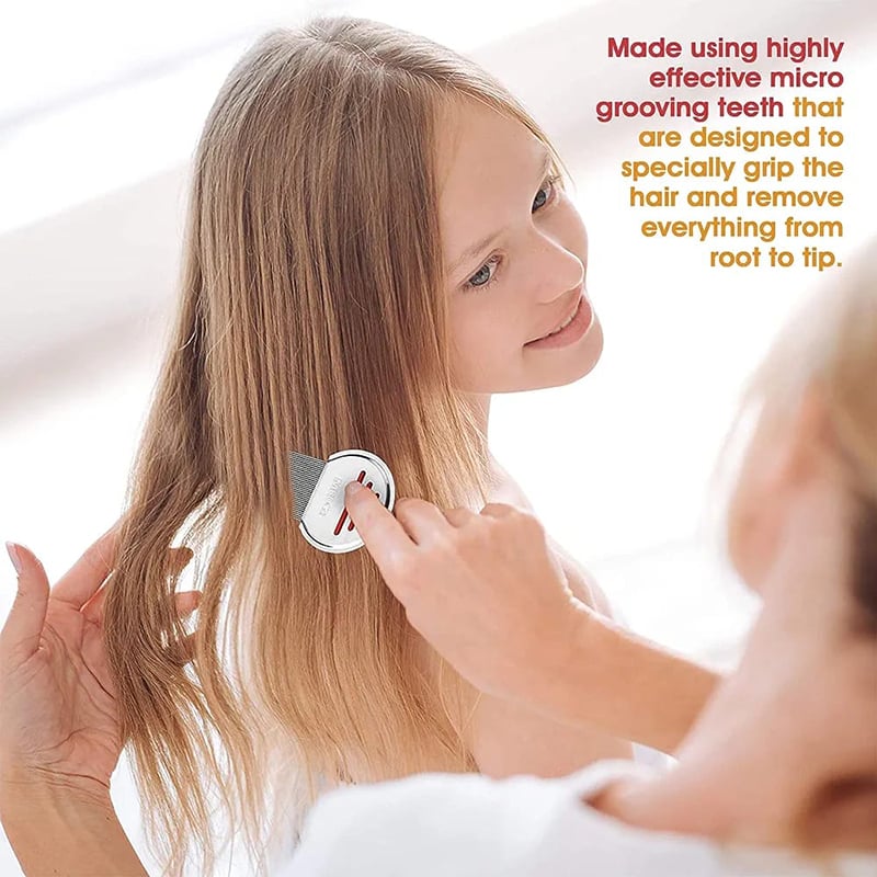 Picture of Lice and Nit Egg Free Treatment Professional Stainless Steel Lice Removal Comb