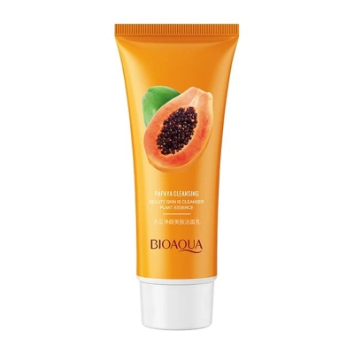 Picture of BIOAQUA Papaya Moisturizing Shrink Pore Face Wash Foam Facial Cleanser -100g