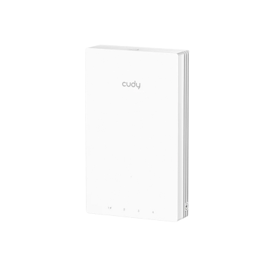 Picture of CUDY AP3000 Wall AX3000 Dual Band Wall-Plate Wi-Fi 6 Access Point - 4-Stream Dual-Band Wi-Fi 6 - 2402 Mbps + 574 Mbps Wi-Fi - 1.3 GHz Dual-Core CPU - Covers 60 m² (650 ft²) with up to 60 Devices Connected  - PoE Passthrough, Watchdog, Schedule Reboot