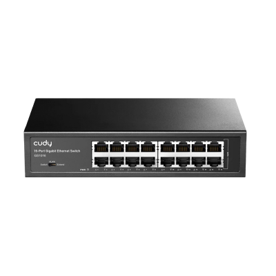 Picture of CUDY GS1016 - 16-Port 10/100/1000Mbps Gigabit Desktop Switch - Complies with IEEE 802.3, IEEE 802.3u, IEEE802.3x and IEEE 802.3ab standards - 16x 10/100/1000Mbps Auto-Negotiation, Auto MDI/MDIX ports provide - Store-and-Forward switching method