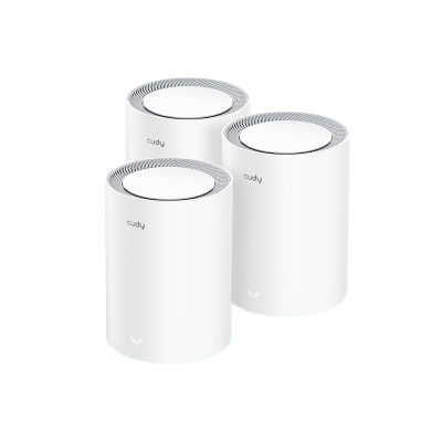 Picture of Cudy M1800 (3-Pack) AX1800 Wi-Fi 6 Whole Home Mesh WiFi System - 1201Mbps on 5GHz and 574Mbps on 2.4GHz - MU-MIMO, Beamforming, WPA3 - Whole Home Coverage - White