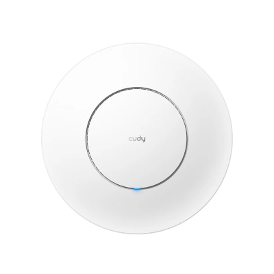 Picture of CUDY AP3000 Indoor AX3000 2.5G Wi-Fi 6 Access Point - 1.3 GHz Dual-Core CPU, 512MB RAM - 4-Stream Dual-Band Wi-Fi 6 (2402 Mbps + 574 Mbps) - 1× Shielded 2.5GbE PoE In - 802.3at, Passive PoE, DC - 300 Connected Devices, Covers up to 130 m² (1,400 ft²)