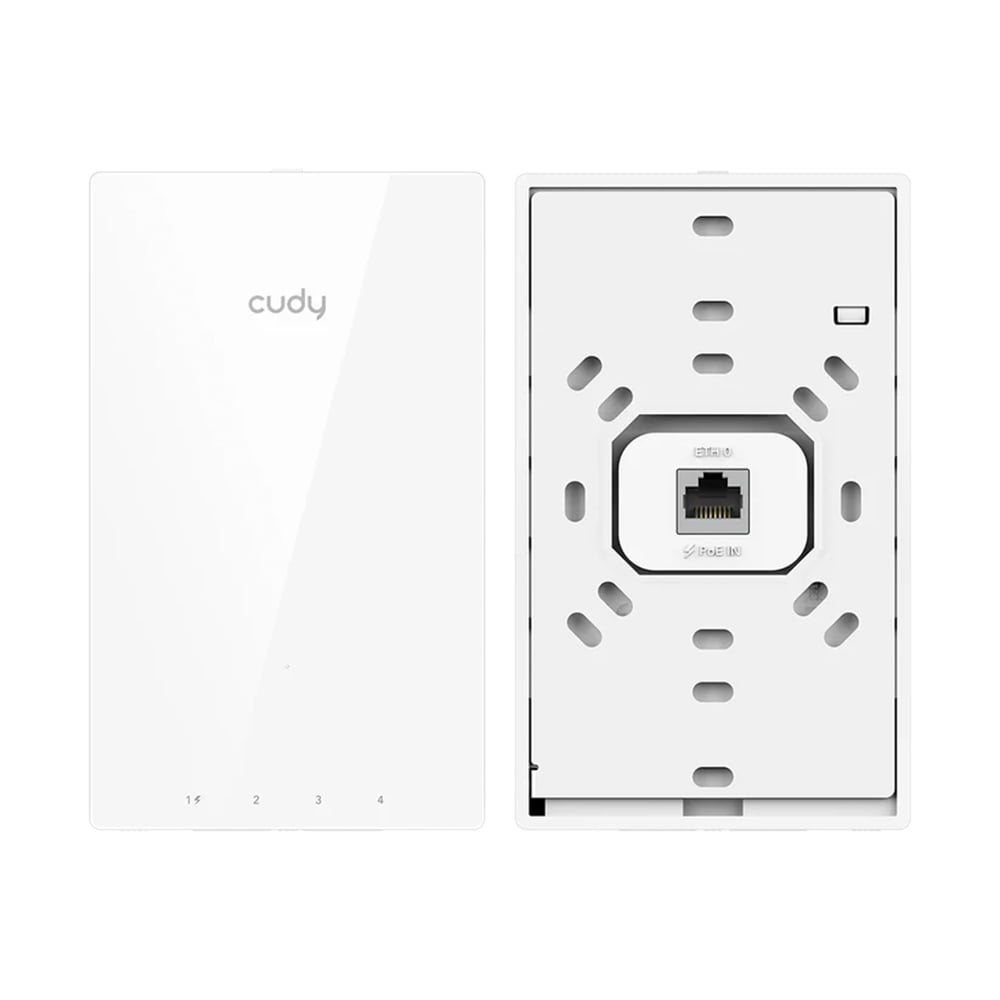 Picture of CUDY AP1300 Wall AC1200 Dual Band Wall-Plate Access Point - 4-Stream Dual-Band Wi-Fi 5 Access Point - Coverage: Covers up to 60 m² (650 ft²) - 867 Mbps + 300 Mbps Wi-Fi - Watchdog, Schedule Reboot