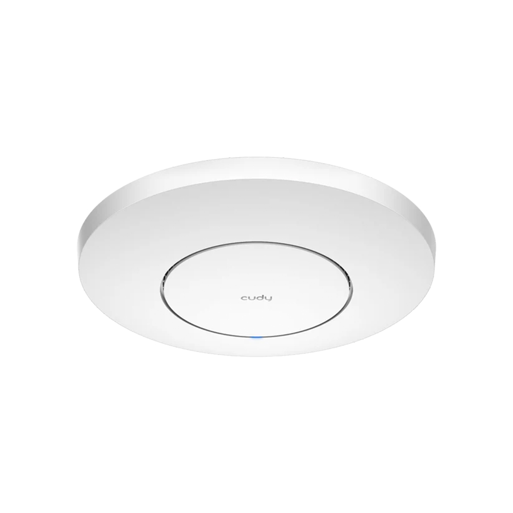 Picture of CUDY AP3000 Indoor AX3000 2.5G Wi-Fi 6 Access Point - 1.3 GHz Dual-Core CPU, 512MB RAM - 4-Stream Dual-Band Wi-Fi 6 (2402 Mbps + 574 Mbps) - 1× Shielded 2.5GbE PoE In - 802.3at, Passive PoE, DC - 300 Connected Devices, Covers up to 130 m² (1,400 ft²)