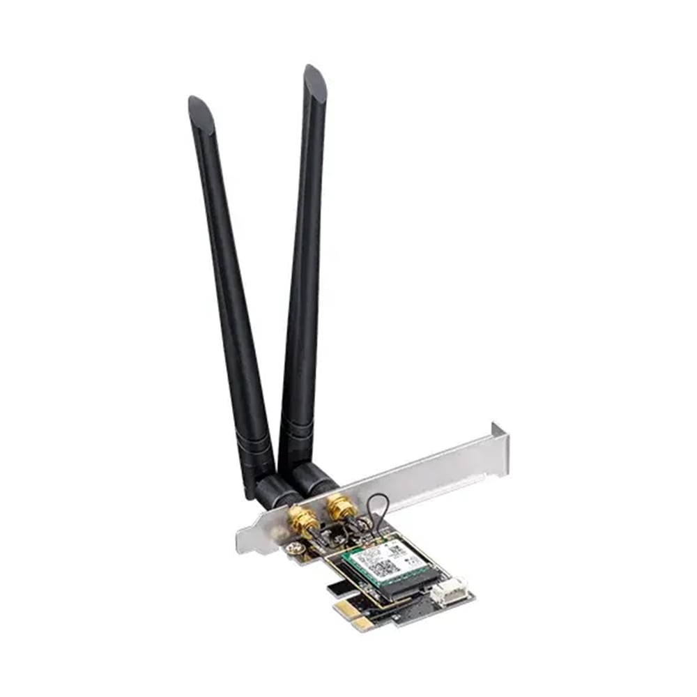 Picture of CUDY WE3000 V2 - Tri Band AX5400 Mbps WiFi 6E PCIe & Bluetooth 5.2 Adapter - Tri-Band Wi-Fi 6E - 2.4 Gbps + 2.4 Gbps + 574 Mbps WiFi - Bluetooth 5.3 - Works on Windows 10/11 - Intel AX210 Module