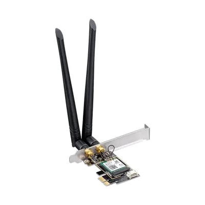 Picture of CUDY WE3000 V2 - Tri Band AX5400 Mbps WiFi 6E PCIe & Bluetooth 5.2 Adapter - Tri-Band Wi-Fi 6E - 2.4 Gbps + 2.4 Gbps + 574 Mbps WiFi - Bluetooth 5.3 - Works on Windows 10/11 - Intel AX210 Module