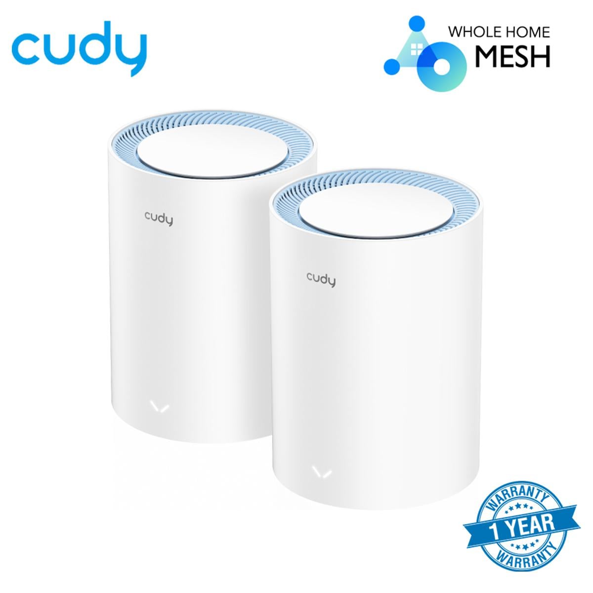 Picture of Cudy M1200 (2-pack) AC1200 Dual Band Whole Home Wi-Fi Mesh System - 867Mbps on 5GHz and 300Mbps on 2.4GHz - MU-MIMO - 2 Internal Antennas - White