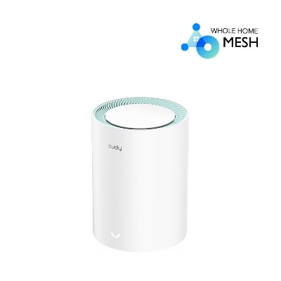 Picture of Cudy M1300 (1-Pack) AC1200 Dual Band Whole Home Wi-Fi Mesh System - 867Mbps on 5GHz and 300Mbps on 2.4GHz - 2 Gigabit Ethernet Ports - White