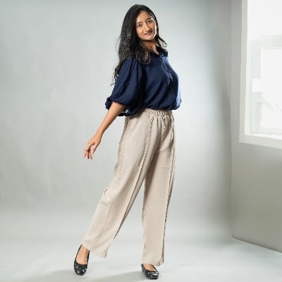 Picture of Mad Koffee Airy Drapes Shirt Top for Women – Deep Sea