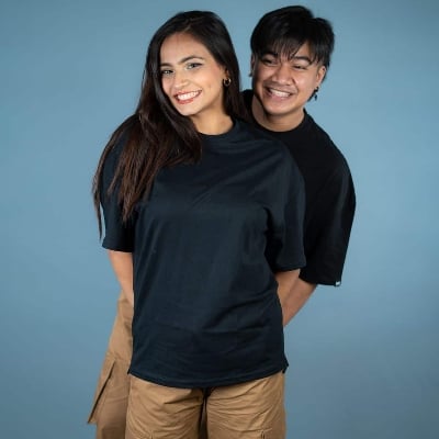 Picture of Mad Koffee Oversized Drop Shoulder T-Shirt Black