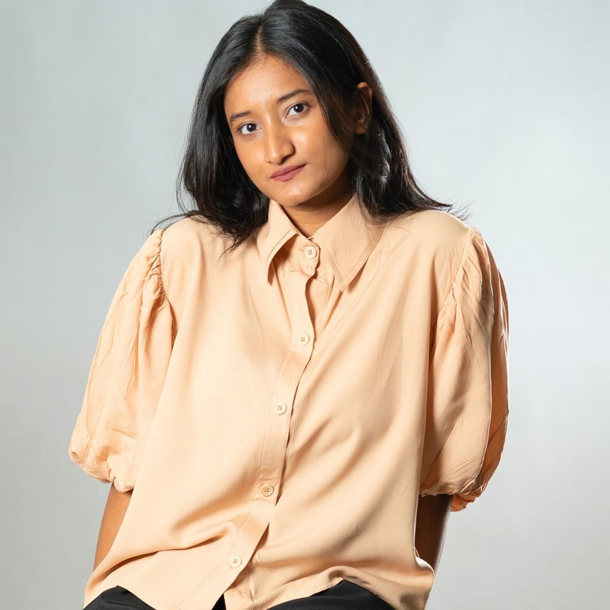 Picture of Mad Koffee Airy Drapes Shirt Top for Women – Sunset