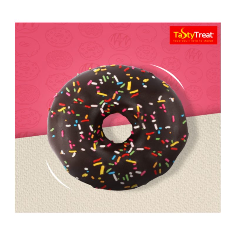 Picture of Donut Black chocolate & Color Rice